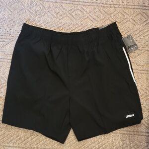 Mitre Black Athletic Shorts (7" inseam)